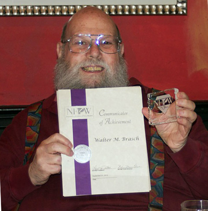 Walter Brasch won a Communicator of Achievement Award in 2013.